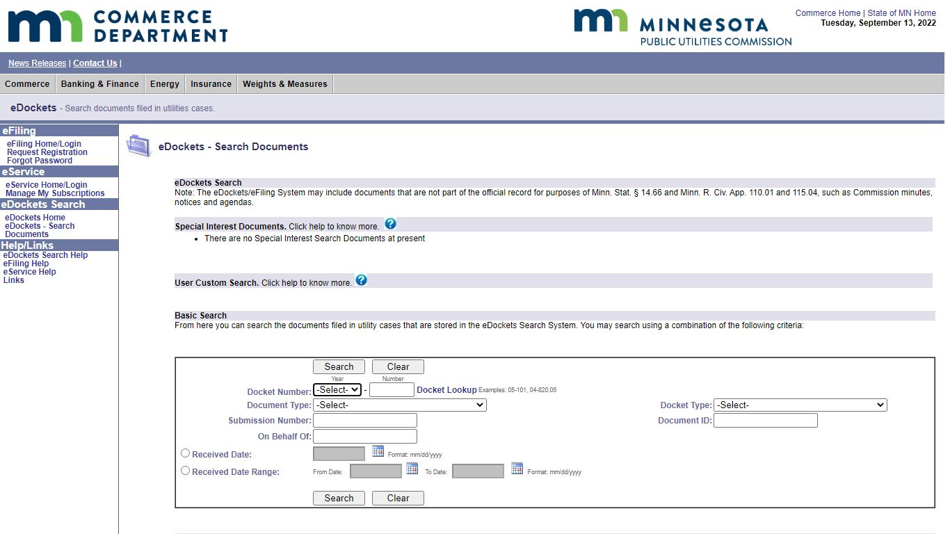 MN DOC Efiling